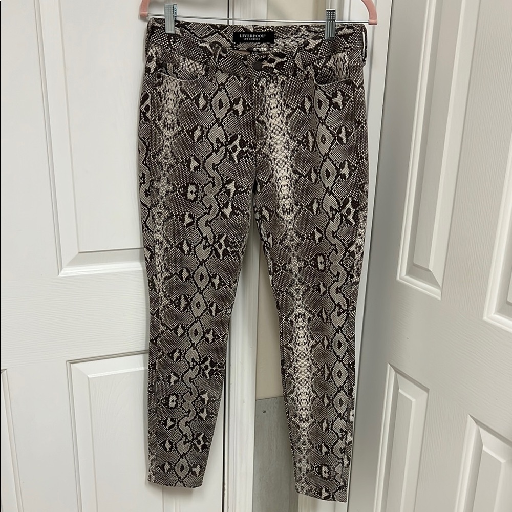 Liverpool Los Angeles Snakeskin Print Pants